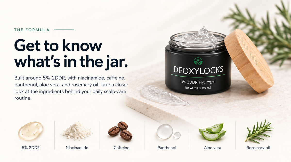 A description of the ingredients of deoxylocks 2ddr serum hydrogel hair growth