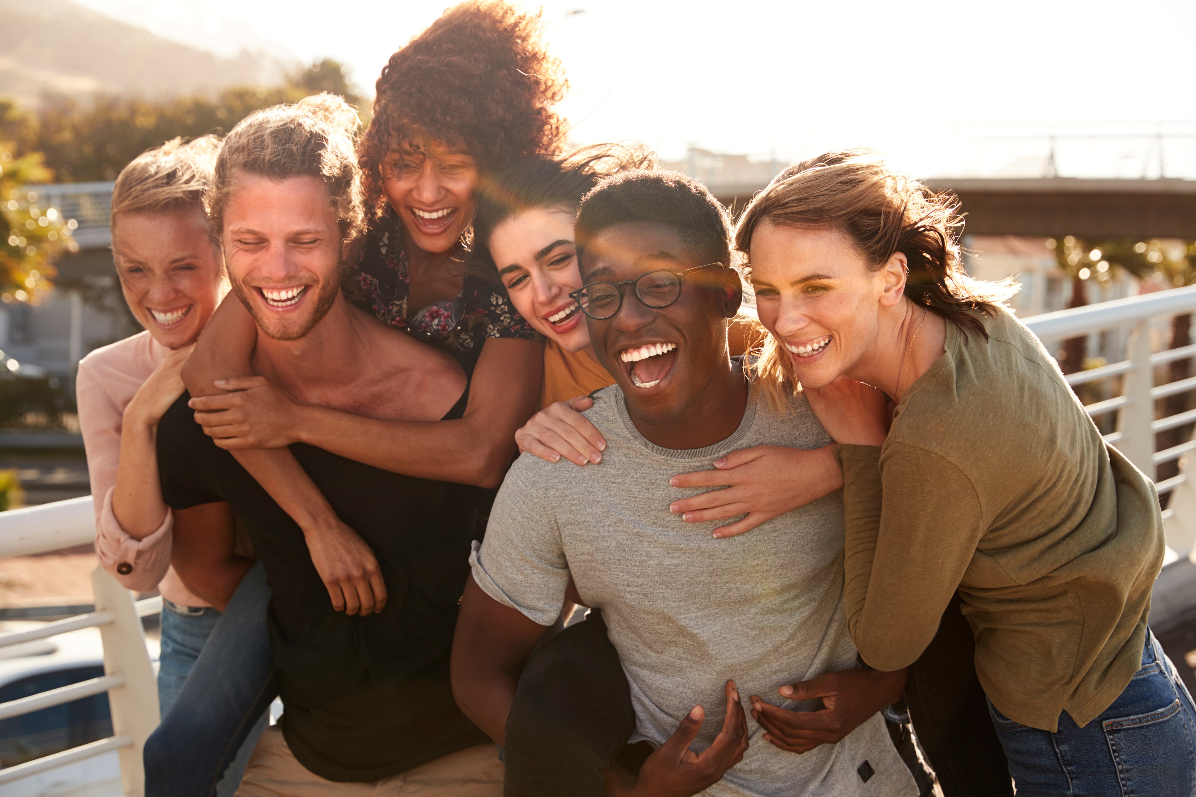 Young people with strong full hair.