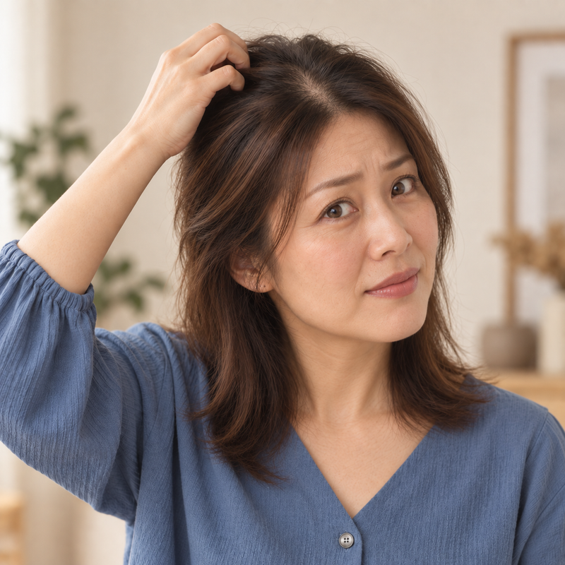 Woman with thinning hair part 2ddr serum treatment 